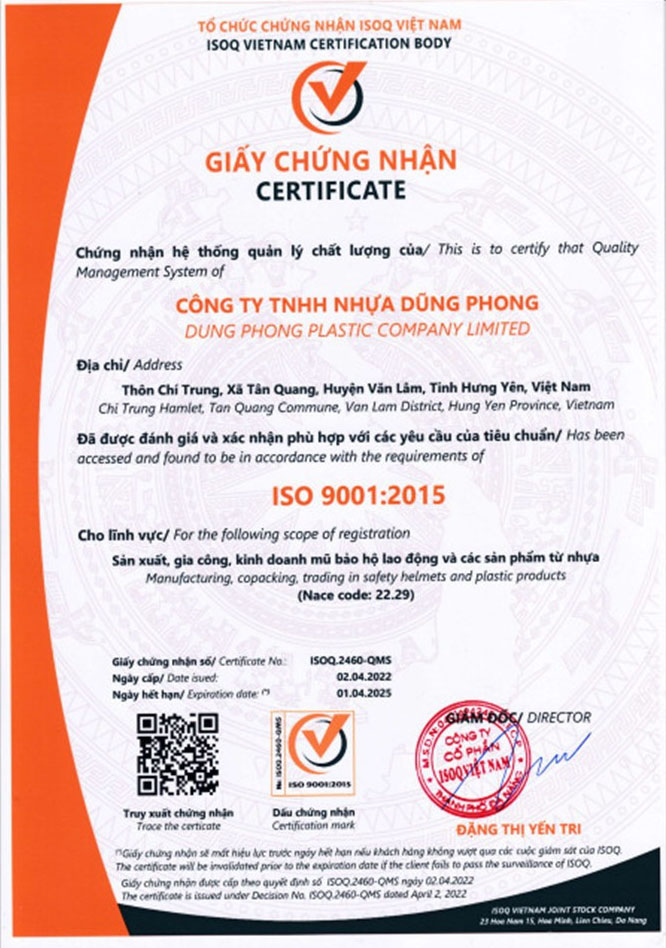 CÔNG TY TNHH NHỰA DŨNG PHONG