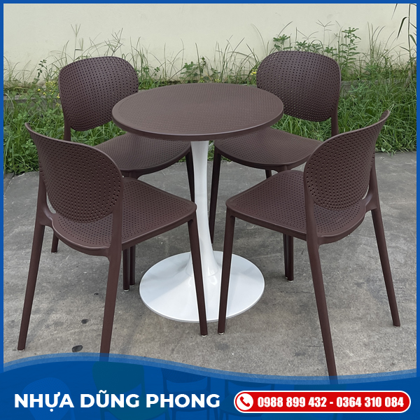 Bàn tròn trụ tuylip	
