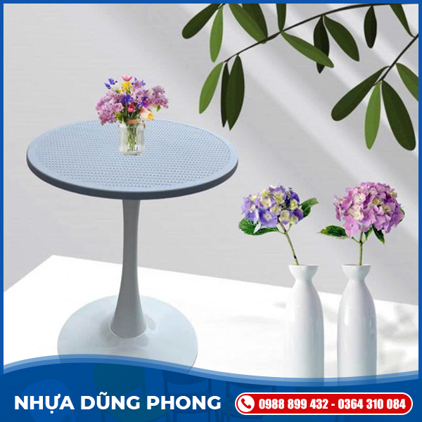 Bàn tròn trụ tuylip	