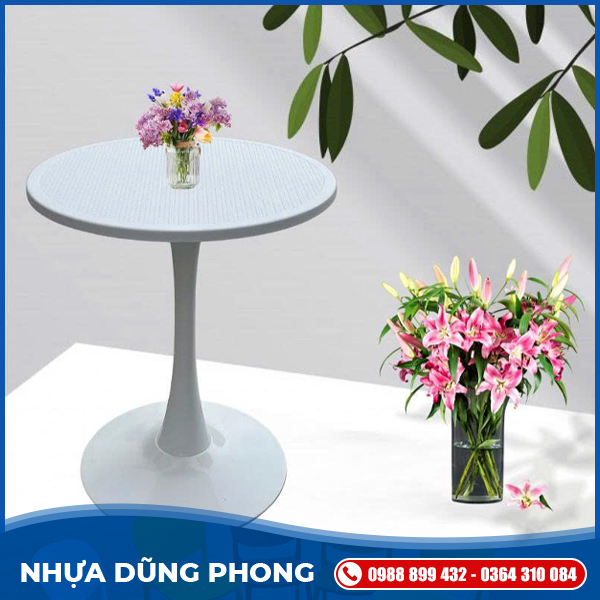 Bàn tròn trụ tuylip	